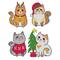 Orchidea Christmas Cats Set Plastic Canvas Plastic Canvas Counted Cross Stitch Kit